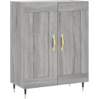 vidaXL Dressoir 69,5x34x90 cm bewerkt hout grijs sonoma eikenkleurig