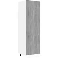 vidaXL Ombouwkast voor koelkast Lyon 60x57x207 cm grijs sonoma eiken