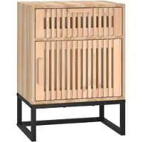 vidaXL Nachtkastje 40x30x55,5 cm bewerkt hout en ijzer