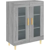 vidaXL Dressoir 69,5x34x90 cm bewerkt hout grijs sonoma eikenkleurig