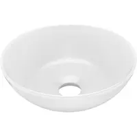vidaXL Lavabo de salle de bain Céramique Blanc mat Rond146976