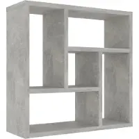 vidaXL Wandschap 45x16x45 cm bewerkt hout betongrijs