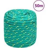 vidaXL Boottouw 16 mm 50 m polypropyleen groen