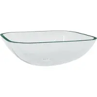 vidaXL Wasbak 42x42x14 cm glas transparant