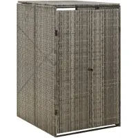 vidaXL Containerberging enkel 70x80x117 cm poly rattan grijs