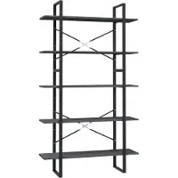 vidaXL Boekenkast met 5 schappen 100x30x175 cm massief grenenhout