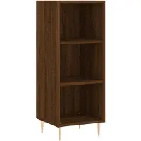 vidaXL Dressoir, bruin, eikenlook, 34,5 x 32,5 x 90 cm, houtvezel
