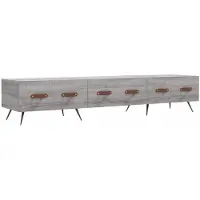 vidaXL Tv-meubel 150x36x30 cm bewerkt hout grijs sonoma eikenkleurig