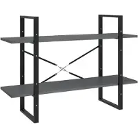 vidaXL Boekenkast met 2 schappen 100x30x70 cm massief grenenhout grijs