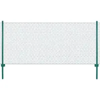 vidaXL Gaashek met palen, staal, 25 x 0,75 m, groen