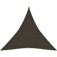 vidaXL Zonnezeil 160 g/m² 3x3x3 m HDPE bruin