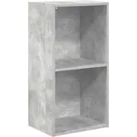 vidaXL Boekenkast met 2 schappen 40x30x76,5 cm bewerkt hout betongrijs