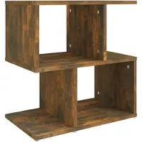 vidaXL Nachtkastje 50x30x51,5 cm bewerkt hout gerookt eikenkleurig