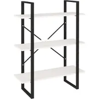 vidaXL Boekenkast met 3 schappen 80x30x105 cm massief grenenhout wit