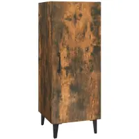 vidaXL Dressoir 34,5x34x90 cm bewerkt hout gerookt eikenkleurig