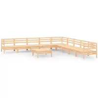 vidaXL 10-delige Loungeset massief grenenhout