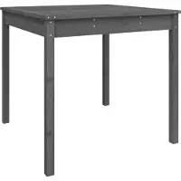 vidaXL Tuintafel 82,5x82,5x76 cm massief grenenhout grijs