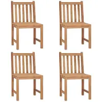 vidaXL Tuinstoelen 4 st massief teakhout
