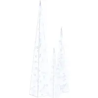 vidaXL Lichtkegelset decoratief LED 60/90/120 cm acryl blauw