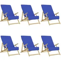 vidaXL Strandhanddoeken 6 st 400 g/m² 60x135 cm stof koningsblauw