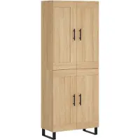 vidaXL Hoge kast 69,5x34x180 cm bewerkt hout sonoma eikenkleurig