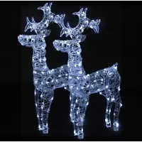 vidaXL Kerstversiering rendier 2 st 60x16x100 cm acryl