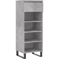 vidaXL Schoenenkast 40x36x105 cm bewerkt hout betongrijs