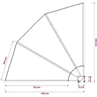 vidaXL Balkonscherm inklapbaar 140x140 cm crème