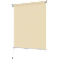 vidaXL Rolgordijn voor buiten 85(B)x140(H) cm HDPE crèmekleurig