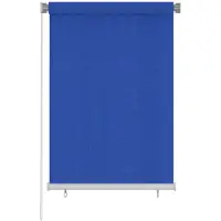 vidaXL Rolgordijn voor buiten 105(B)x140(H) cm HDPE blauw