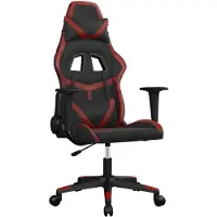 vidaXL Gamingstoel, zwart en wijnrood, kunstleer