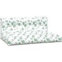 vidaXL Palletkussens 2 st stof bladpatroon