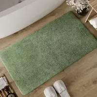 Famanu – Badmat Erik van zachte, getufte katoenen stof, antislip en wasbaar, 55 x 65 cm, groen