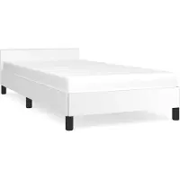 vidaXL Bedframe met hoofdeinde zonder matras 90x190 cm wit