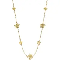 Yehwang Botanische Schakelketting met Subtiel Bloemmotief – RVS - Goud
