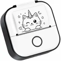BSS Mini Printer - Fotoprinter - Fotoprinter Voor Smartphone - Labelprinter - 8,6 x 8,6 x 3,5 cm - Zwart