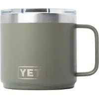 Yeti Rambler Stackable Mug 2.0 14oz Mag Slider Lid, Pampa Green, stapelbare thermosmok met deksel, 414 ml