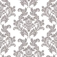 Maki Lunch servetten White & silver Wallpaper - - 33x33 cm