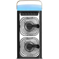 VHV - Luchtkoeler Draagbaar - Ventilator met IJscompartiment - 720° Verstelbaar - Bureau/Woonkamer - zwart
