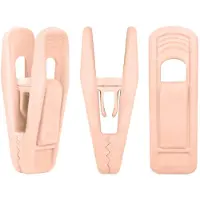 Famanu – Set van 20 fluwelen kleerhanger clips, vinger-broekclips voor fluweel beflockte kledingknijpers, kleur roze