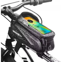 Rocket Waterdichte fietsframekoffer met telefoonhoes en touchscreen
