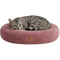 Peluvio Koya – Rond Kattenmand – Maat M – Hoge Zachte Randen voor Hoofd & Nek – Knus & Warm – Antislip Onderkant – Uitneembaar Kussen & Wasbare Hoes – Comfortabel Rustplekje