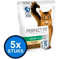 Perfect Fit 5x - droog steriel kip 750gr - Kattenvoer - 750 g
