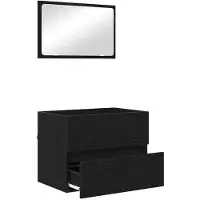 vidaXL Badkamermeubel Set 2 st Zwart Eiken 57 x 37 x 45 cm