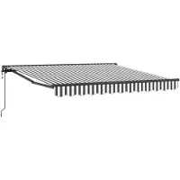 vidaXL Zonnescherm Frame Antraciet en Wit 350 x 250 cm