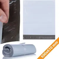 Rosfix Verzendzak 100 Stuks - Wit LDPE Zelfklevend - 500x610 mm, 50µm - Voor Veilige Verzending