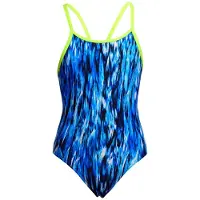 Funkita Diamond Back Swimsuit Blauw 14 Years Meisjes