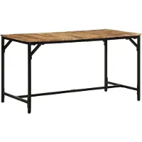 vidaXL Eettafel 140x70x75 cm massief hout ruw mangohout
