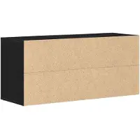 vidaXL Schoenenbank 100x35x45 cm bewerkt hout zwart eikenkleurig