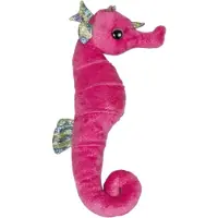 Ravensden zeepaardje knuffel - roze glitters - 35 cm - zeedieren - pluche